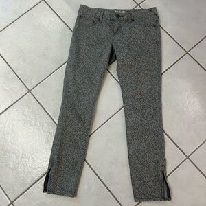 Free People Gray Patterned Skinny Jeans